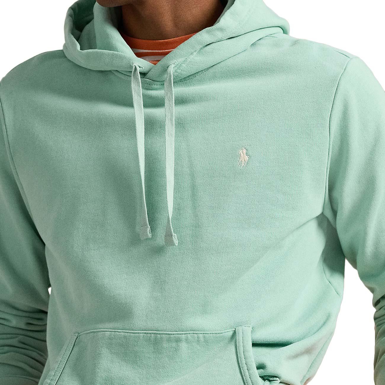 Felpa Con Cappuccio 710916690 012 CELADON POLO RALPH LAUREN 