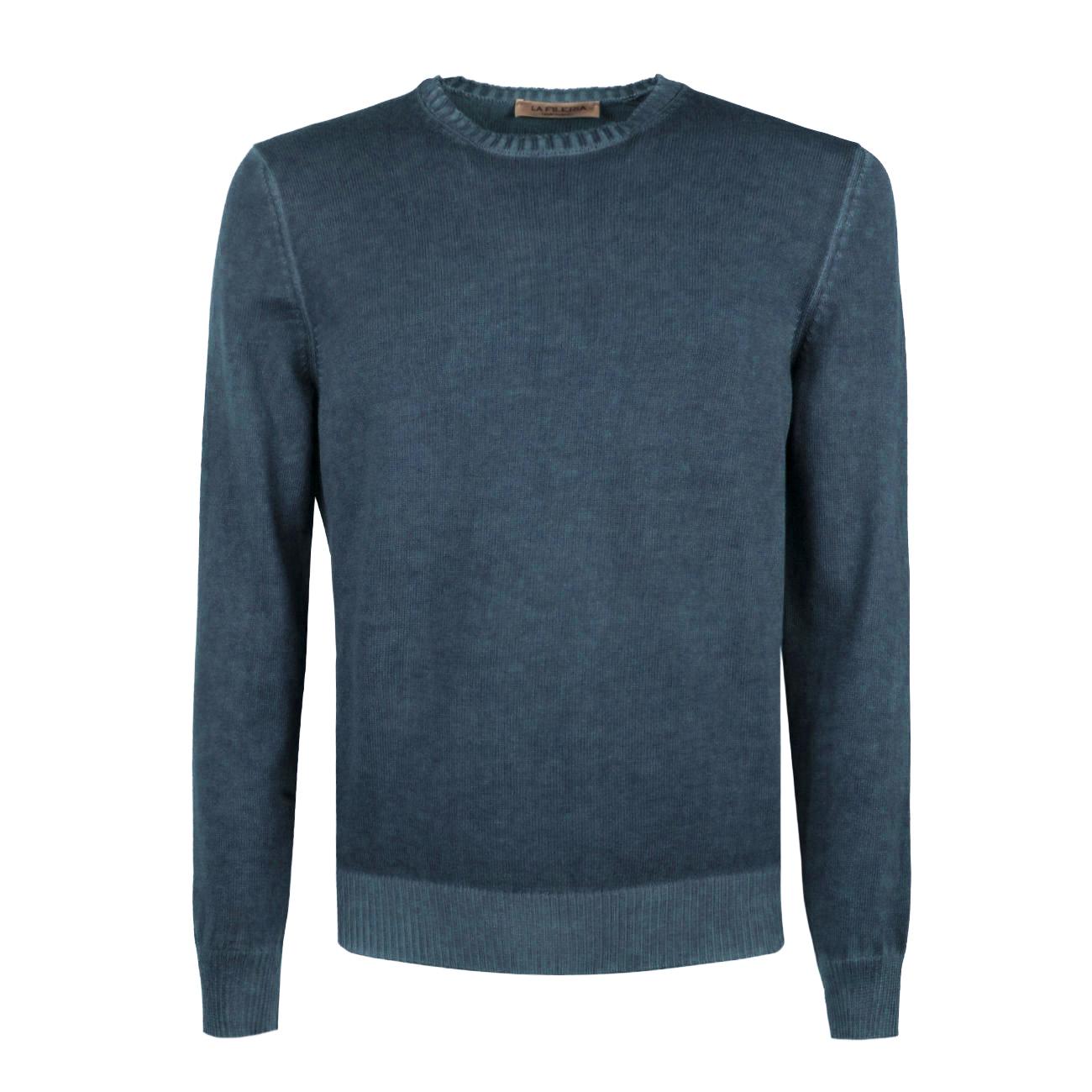 Pullover Tinto In Capo Uomo Blu Avio 23107/18165 578 BLU AVIO LA FILERIA 