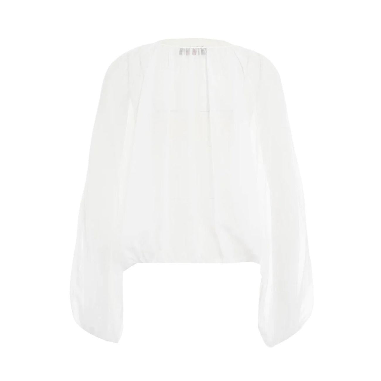 Blusa Girocollo Mussola Donna Bianco J3712042/24 BIANCO 001 JUCCA 