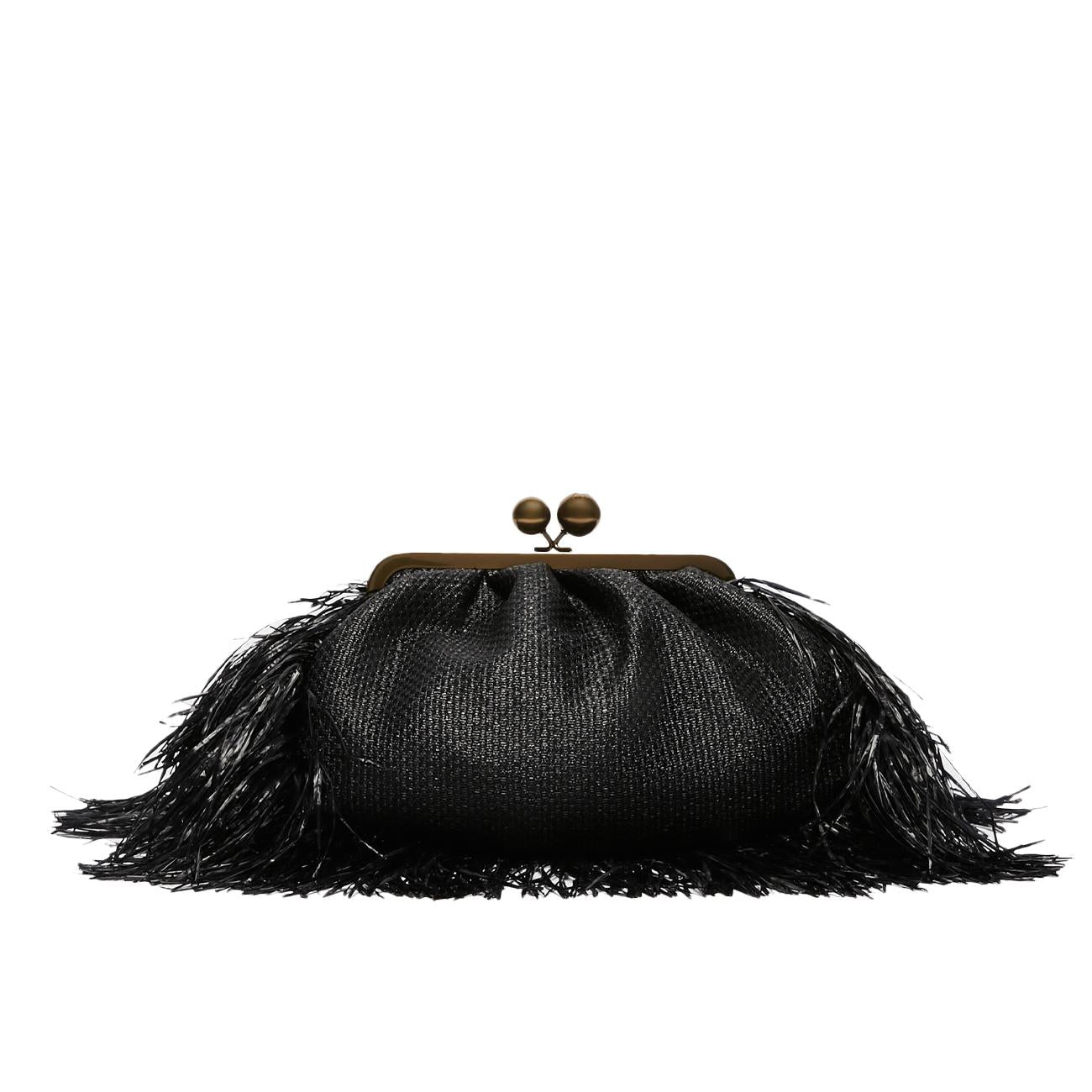 Borsa Pasticcino Belford Medium In Raffia Donna Nero BELFORD 2415511105600 002 NERO MAX MARA WEEKEND 