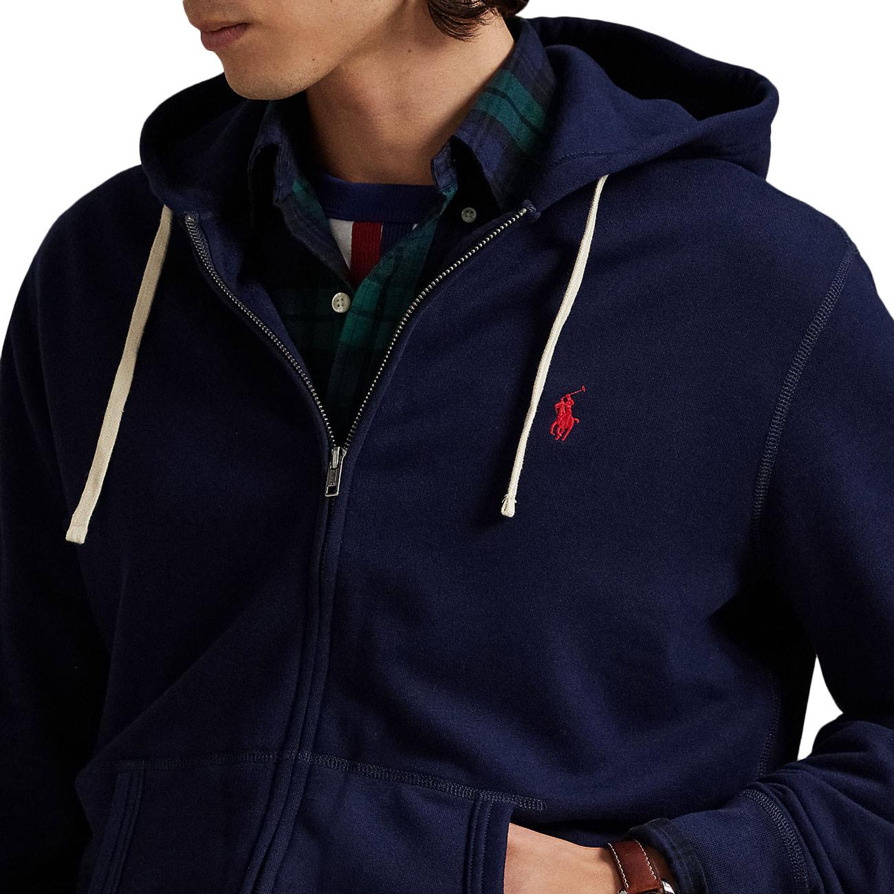 Felpa Con Zip E Cappuccio In Pile 710813297 004 CRUISE NAVY POLO RALPH LAUREN 