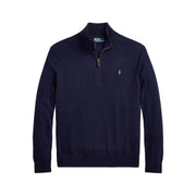 Pullover Mezza Zip In Lana Merino Uomo Hunter Navy 710876756 001 HUNTER NAVY POLO RALPH LAUREN 