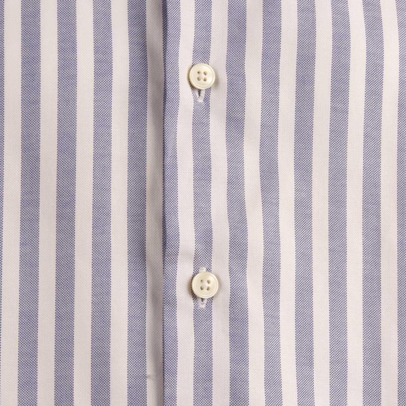 CAMICIA U. M/L RIGATA C/FRANCESE GUGLIELMINOTTI QI0FUR RE1/B.CO/BLU GUGLIELMINOTTI 