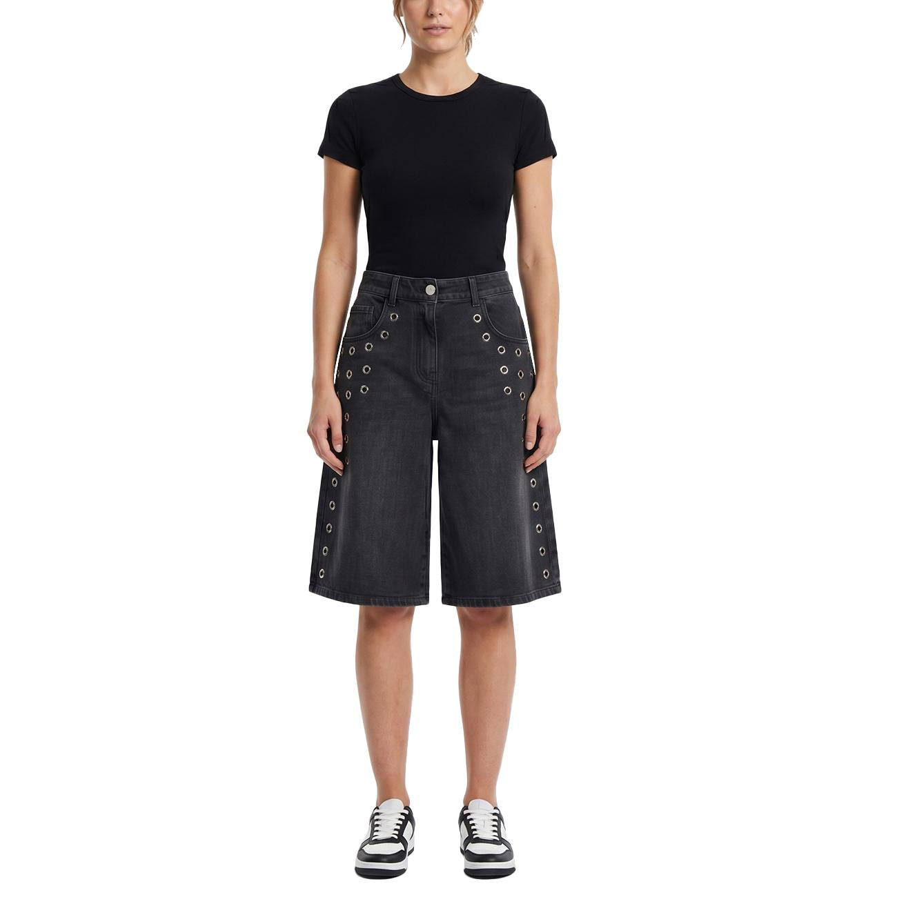 Bermuda In Denim Con Vele BMKD13103 NERO AKEP 
