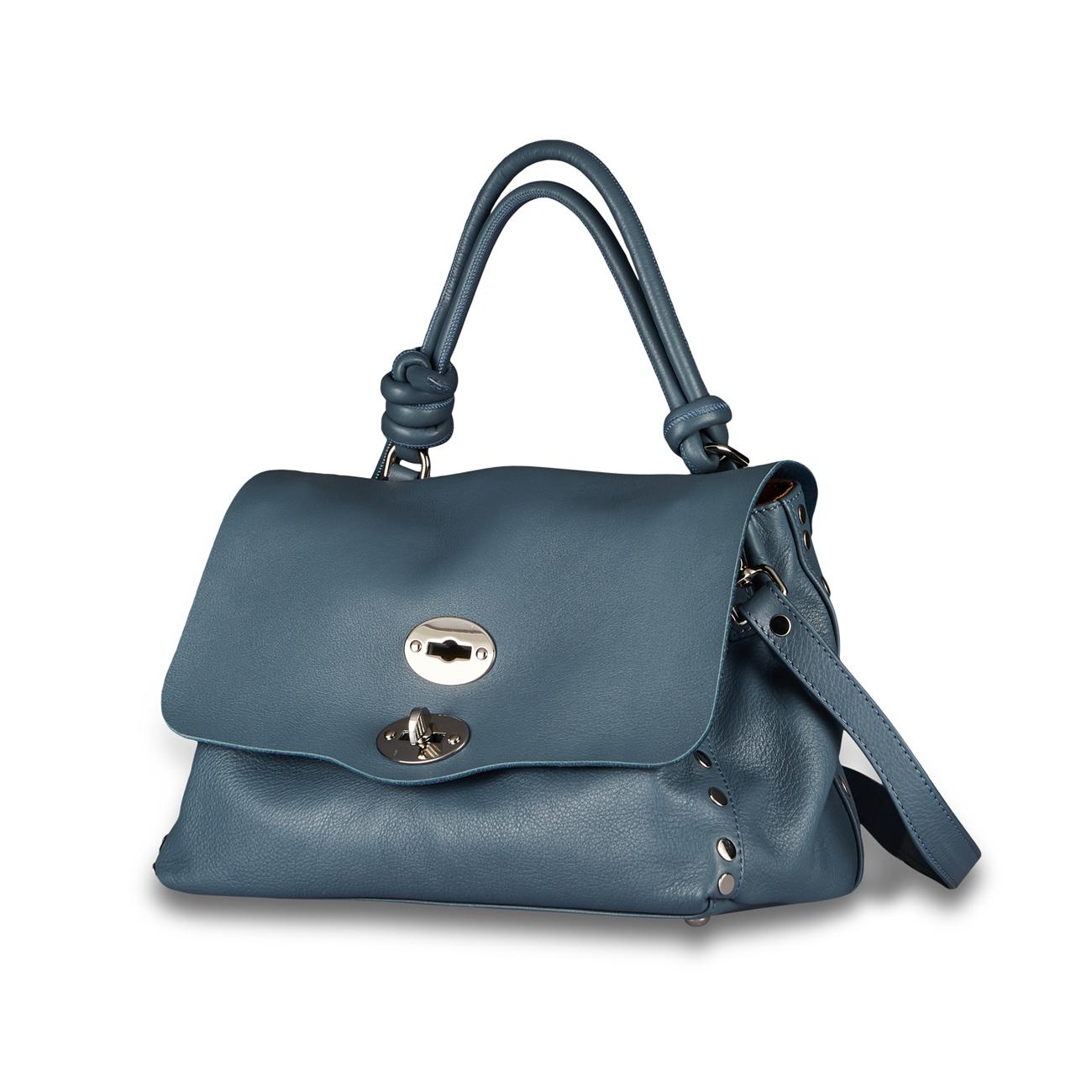 Borsa Postina M Piuma Knot Nero Donna Blue Atmosfera 068090 0660000 M Z0560 BLUE ATMOSFERA ZANELLATO 