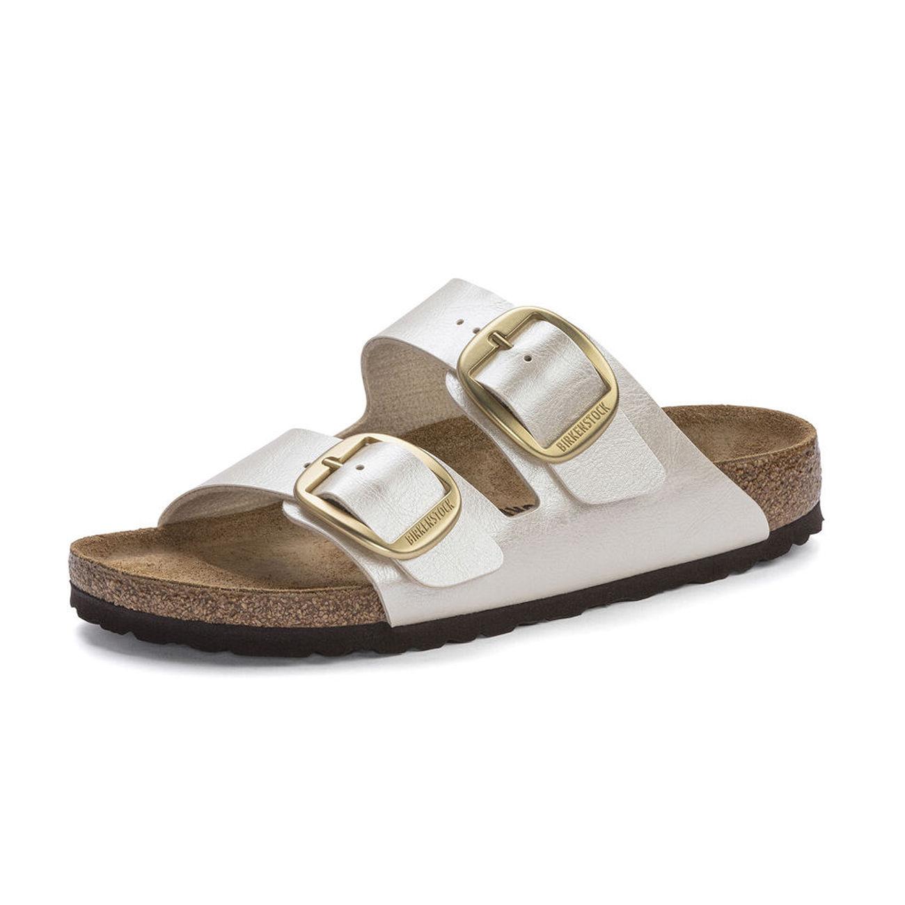 Ciabatta Arizona Big Buckle Birko-Flor 1020021 GRACEFUL PEARL WHITE BIRKENSTOCK 