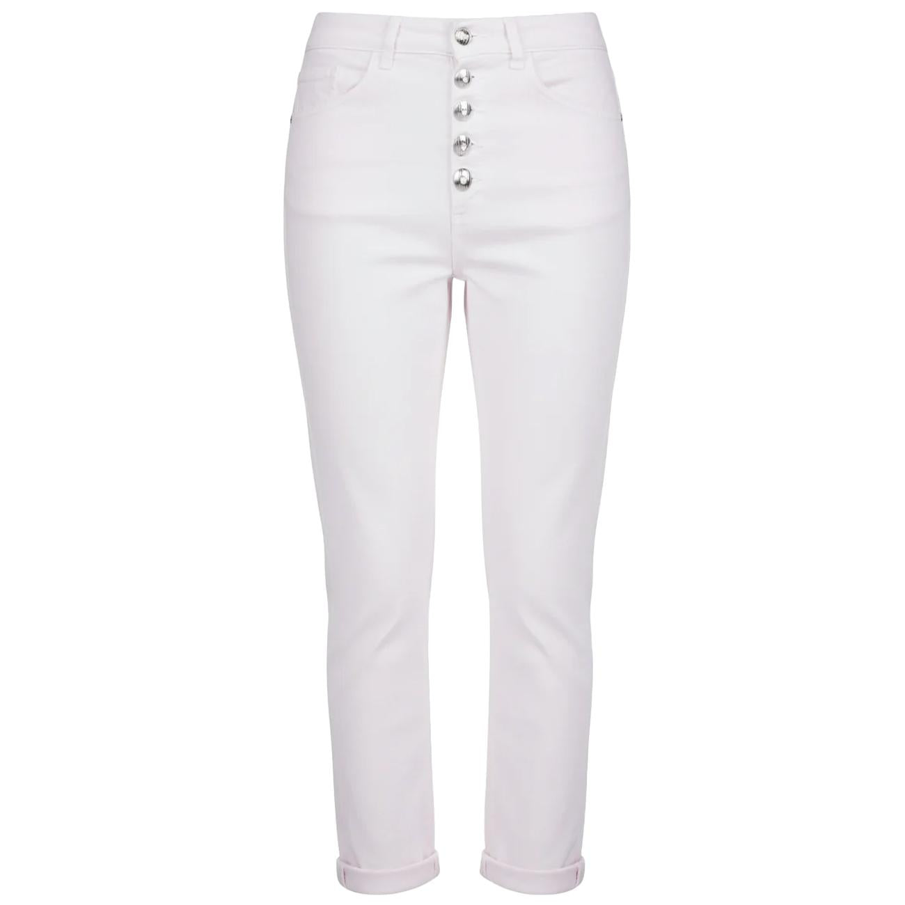DONDUP Jeans Koons 5 Tasche Con Bottoni Gioiello DP268B BS0030 PTD 000 BIANCO 