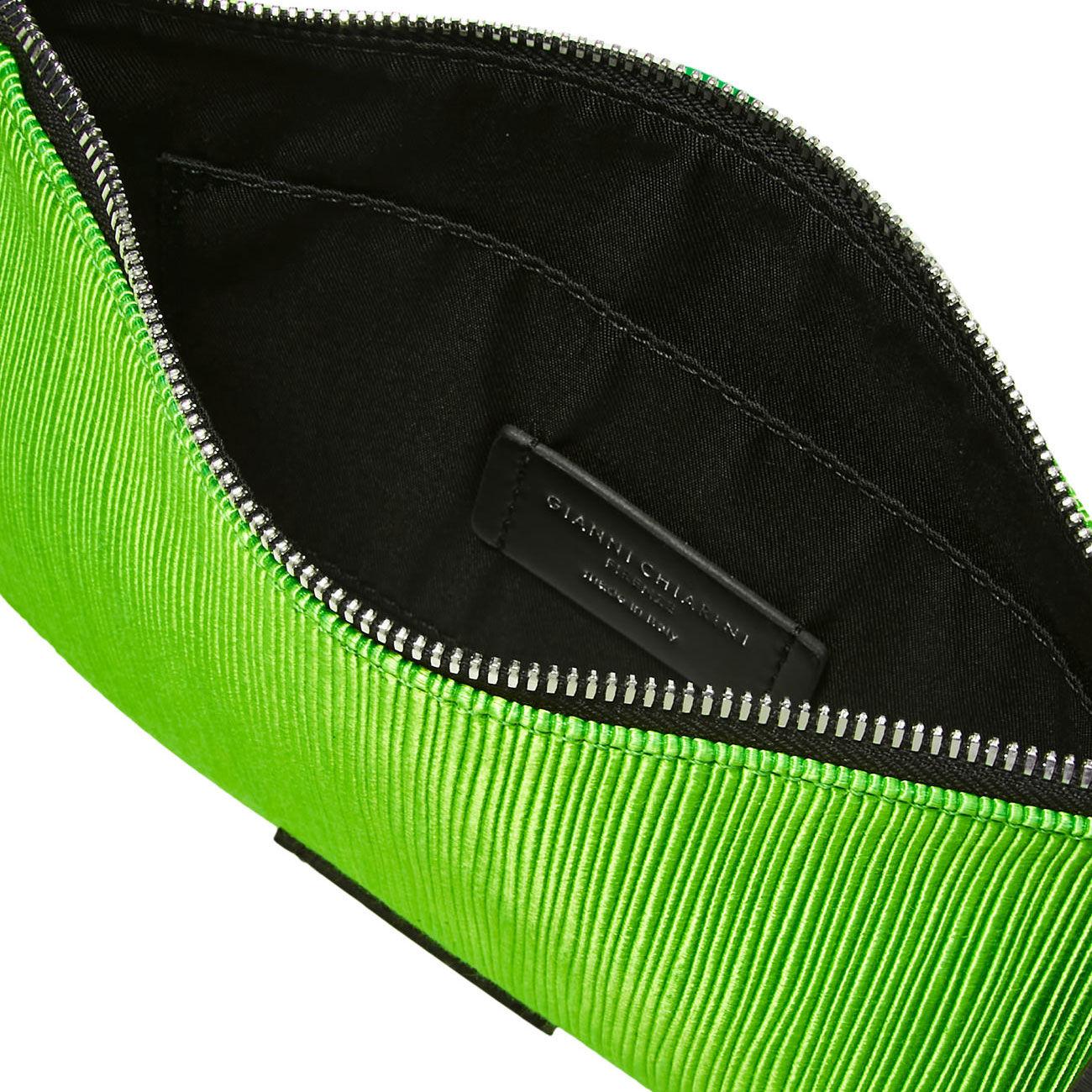 Clutch Marcella Pelle E Tessuto Donna Kiwi BS9405VTMN 924 KIWI GIANNI CHIARINI 