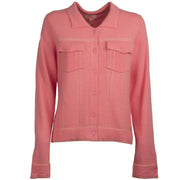 Blouson cardigan con colletto MHE228 53 ROSA ACCESO MA PETITE CAPSULE 