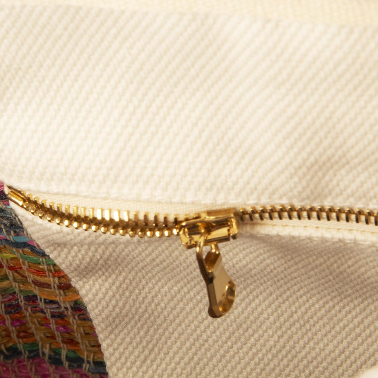 BORSA D. TOTE BAG RAFIA  YUTE MIX MANEBI MAN/G61AT FUXIA.BLU MANEBI 