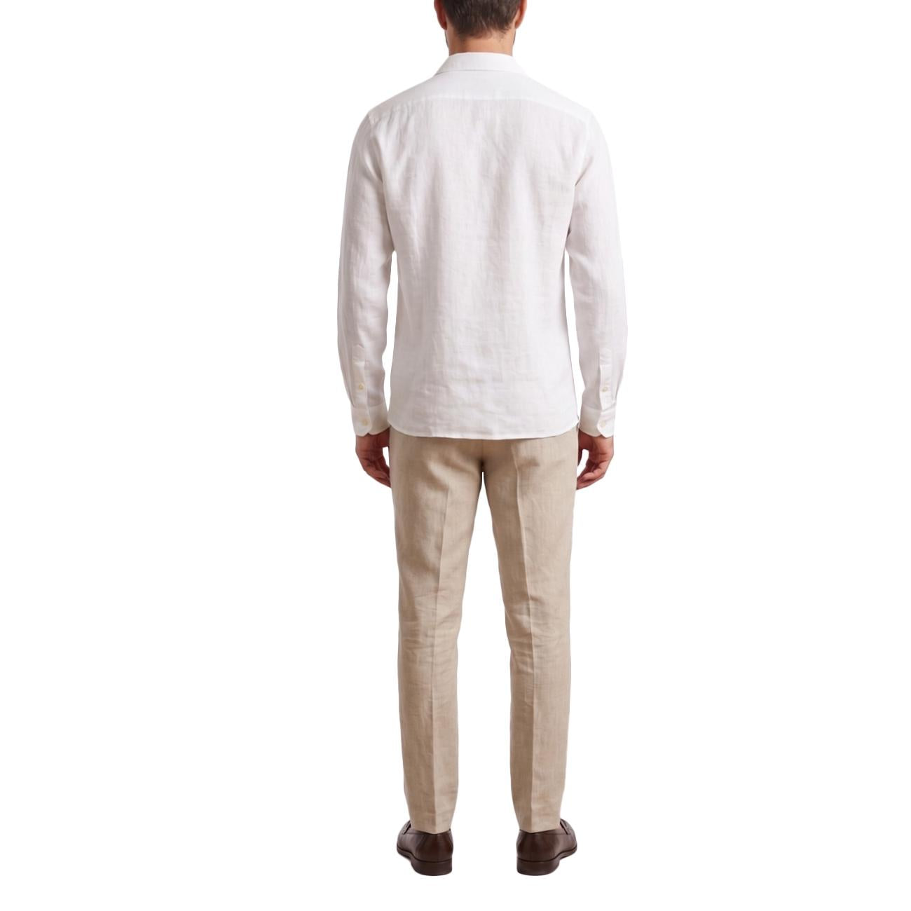 Polo In Lino 60191/96803 250 BIANCO GRAN SASSO 