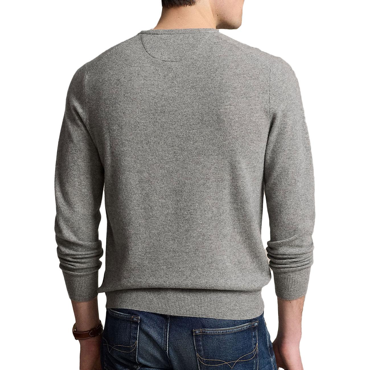 Pullover Lambswool Uomo Fawn Grey Heather 710876714 007 FAWN GREY HEATHER POLO RALPH LAUREN 