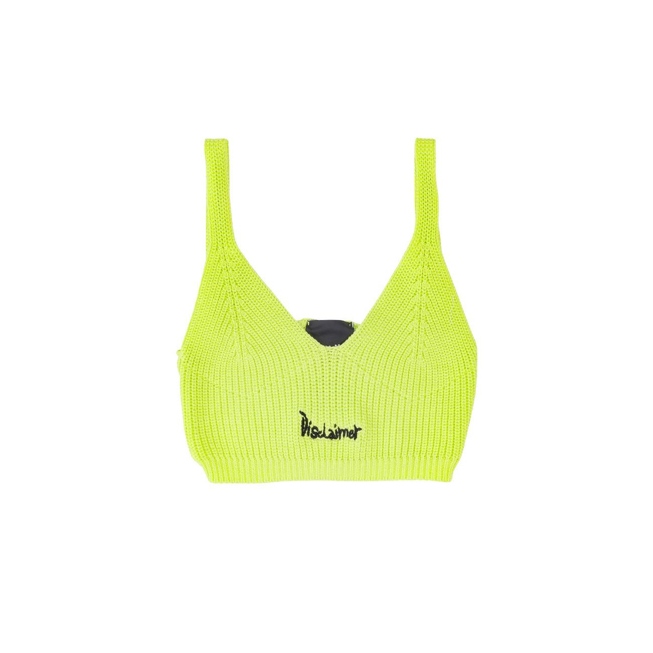 TOP D. IN MAGLIA DISCLAIMER 23EDS53528 GIALLO FLUO DISCLAIMER 