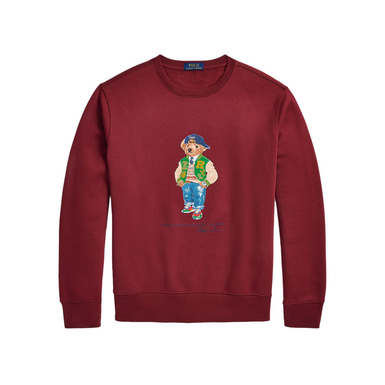 Felpa Girocollo Polo Bear Fleece Uomo Red Carpet Vrsy Bear 710953718 001 F24 RED CARPET VRSY BEAR POLO RALPH LAUREN 