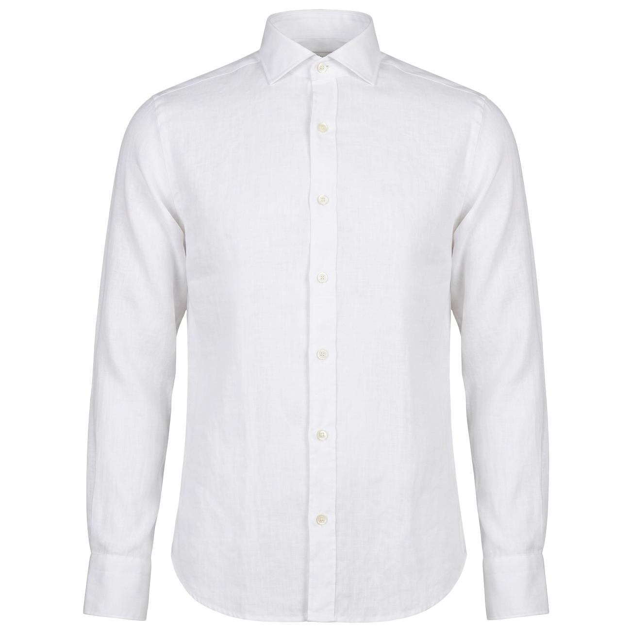 MASCHERONI Mascheroni Camicia Lino Regualr Fit GMB/QE8CUU UA1 BIANCO 