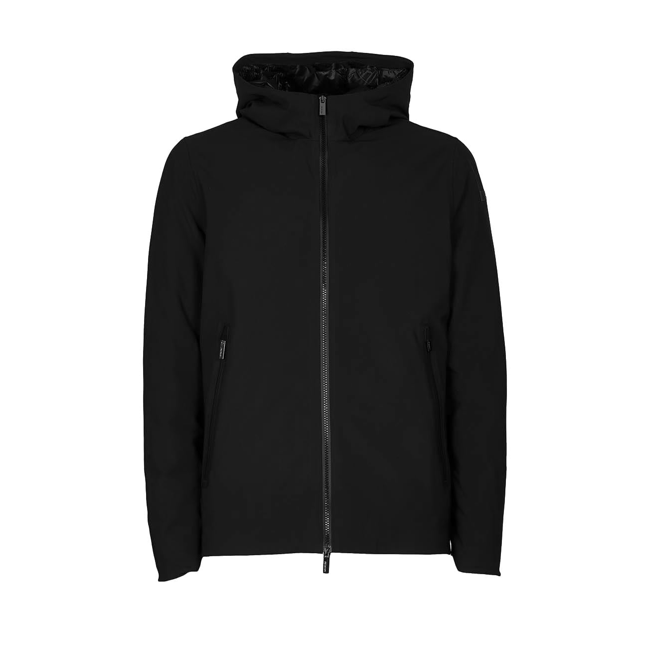 GIUBB. U. SHELL IMBOTT. PIUMA FULL ZIP C/CAPP. RRD 21006 10NERO RRD 