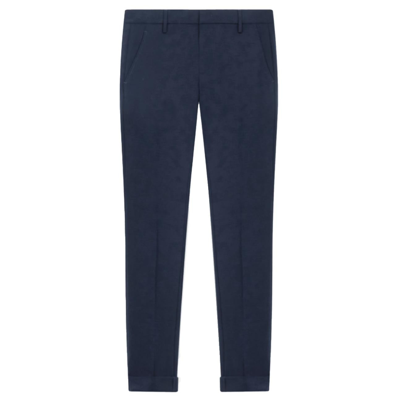 Pantalone Gaubert Slim In Tela Di Lana UP235-TS0009-XXX-DU-W25 890 BLU DONDUP 