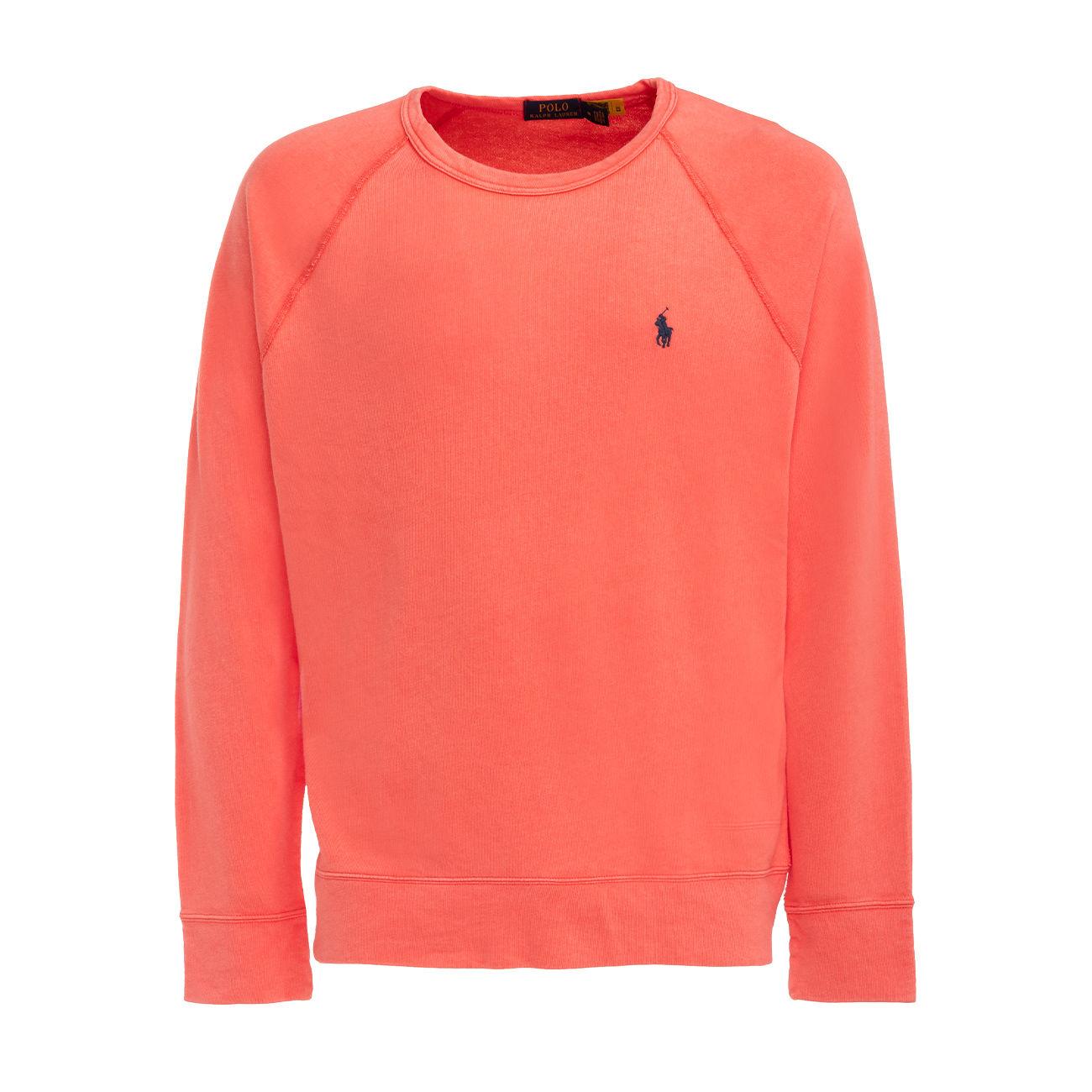 Felpa Girocollo In Cotone Garzato Uomo Red 710644952 038 RED POLO RALPH LAUREN 