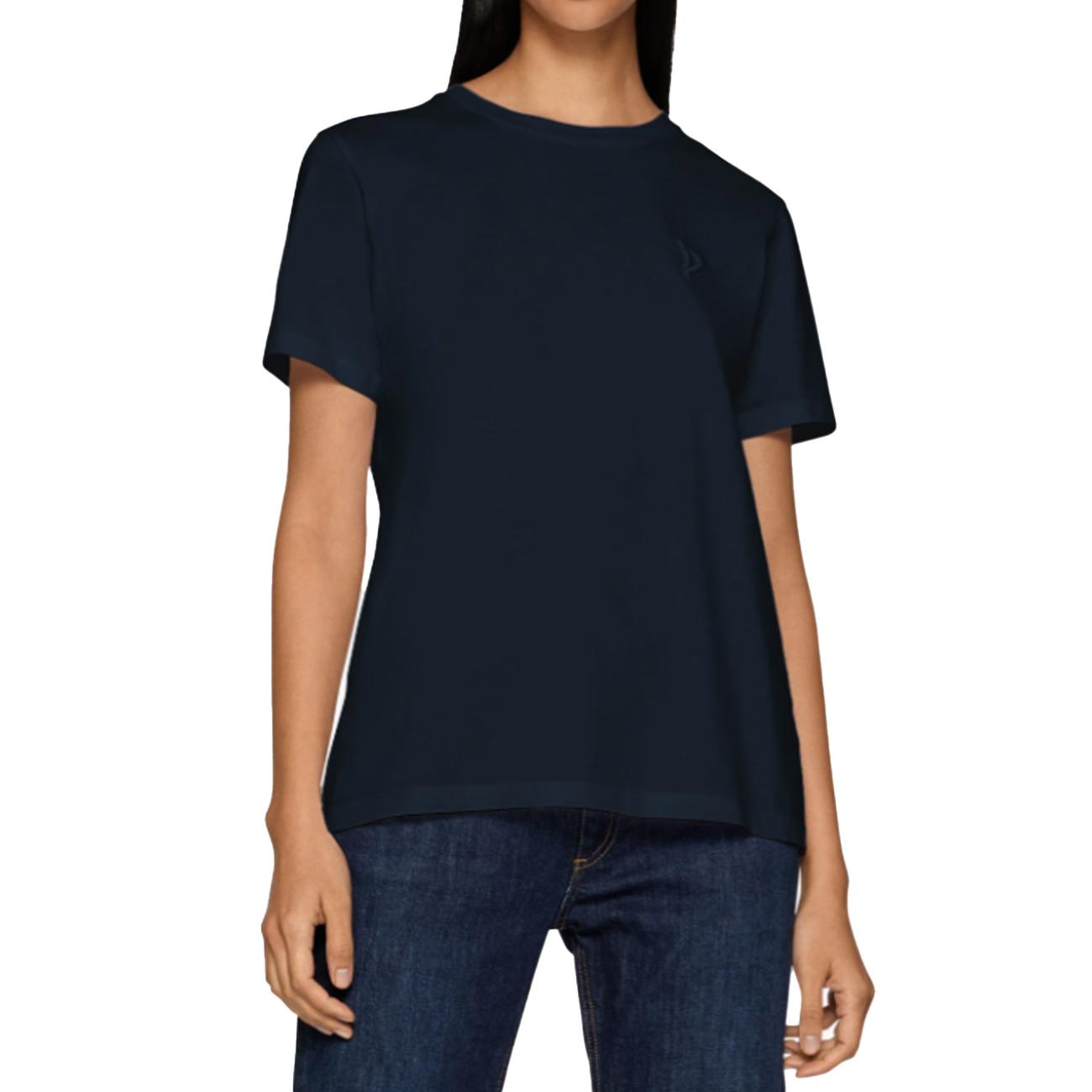 T-Shirt Girocollo Regular S746JF0271DFZ4DD 890 BLU DONDUP 