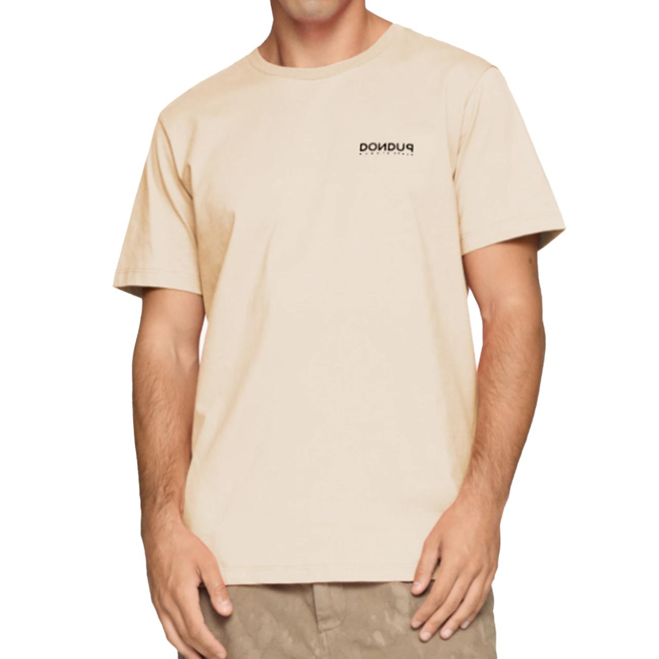 T-Shirt Girocollo In Jersey US198JF0309UIT08 010 BEIGE DONDUP 