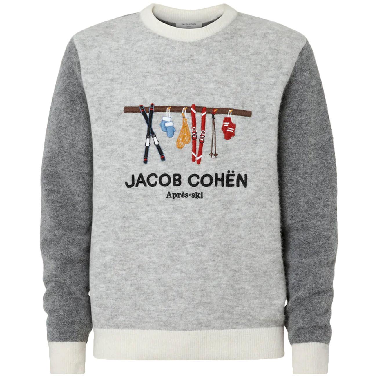 Maglia Girocollo In Misto Alpaca Grigio Mélange JURSG012001X0017FL A622 GREY MELANGE JACOB COHEN 