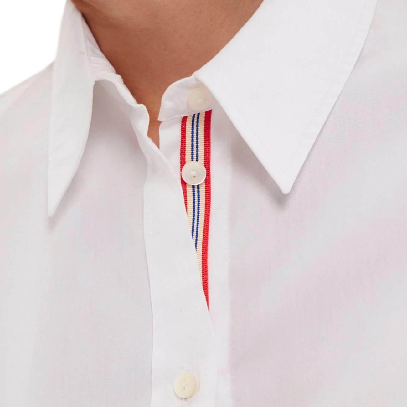 Camicia Martin Con Passamaneria Donna White INTC003CO229 P100 WHITE INES DE LA FRESSANGE 