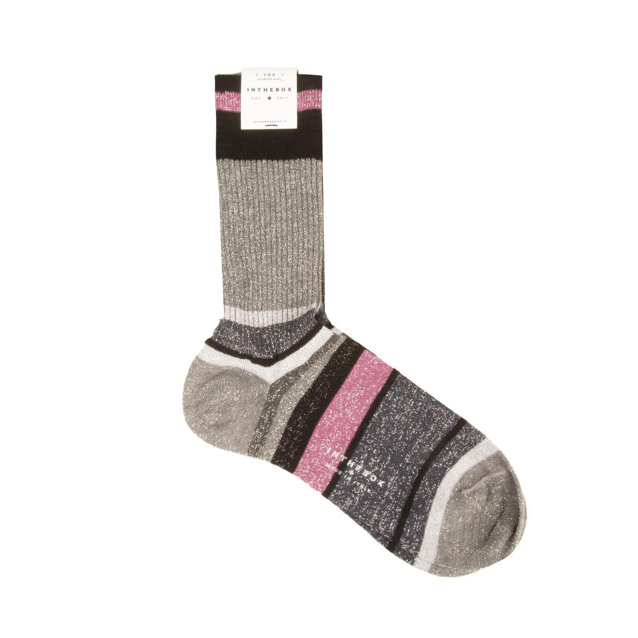 Calze Stripe Stardust Donna Grigio Melange FW230083 9 GRIGIO MELANGE SOX IN THE BOX 