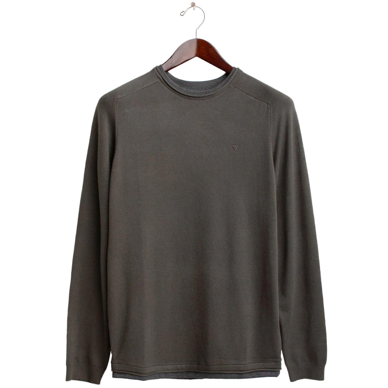 Maglia Girocollo Raglan Con Dettagli A Contratso FM25W20MG A0804 ARMY FRED MELLO 