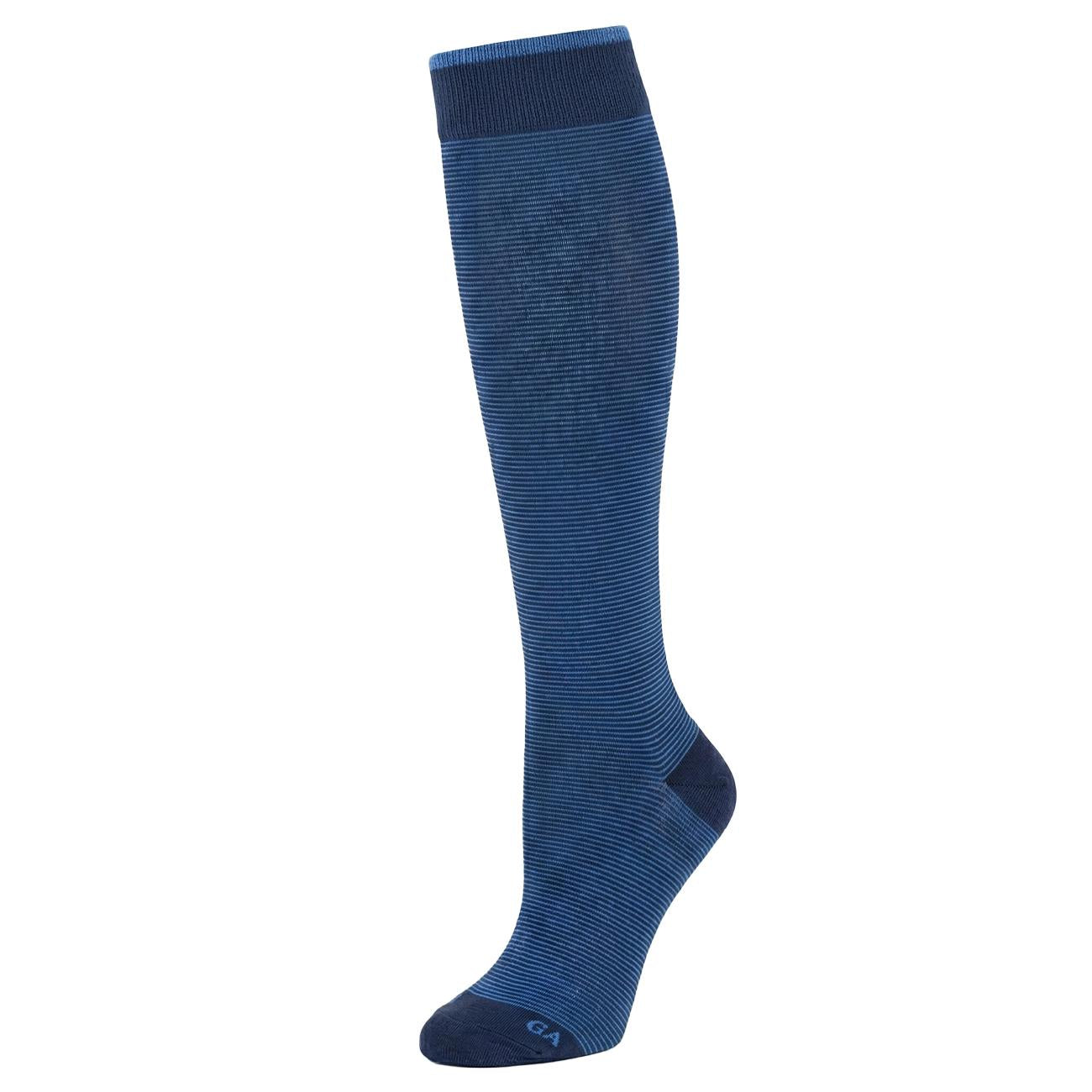 Calza Lunghe Leggere Con Righe Sottili AP502139/L2518 12947/ROYAL/PERVINCA GALLO 