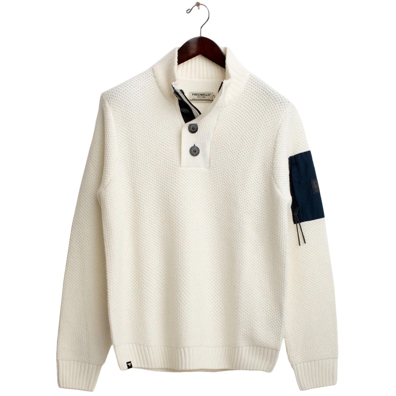 Maglia Camioner Con Dettagli Tecnici FM25W01MM A0002 OFF WHITE FRED MELLO 