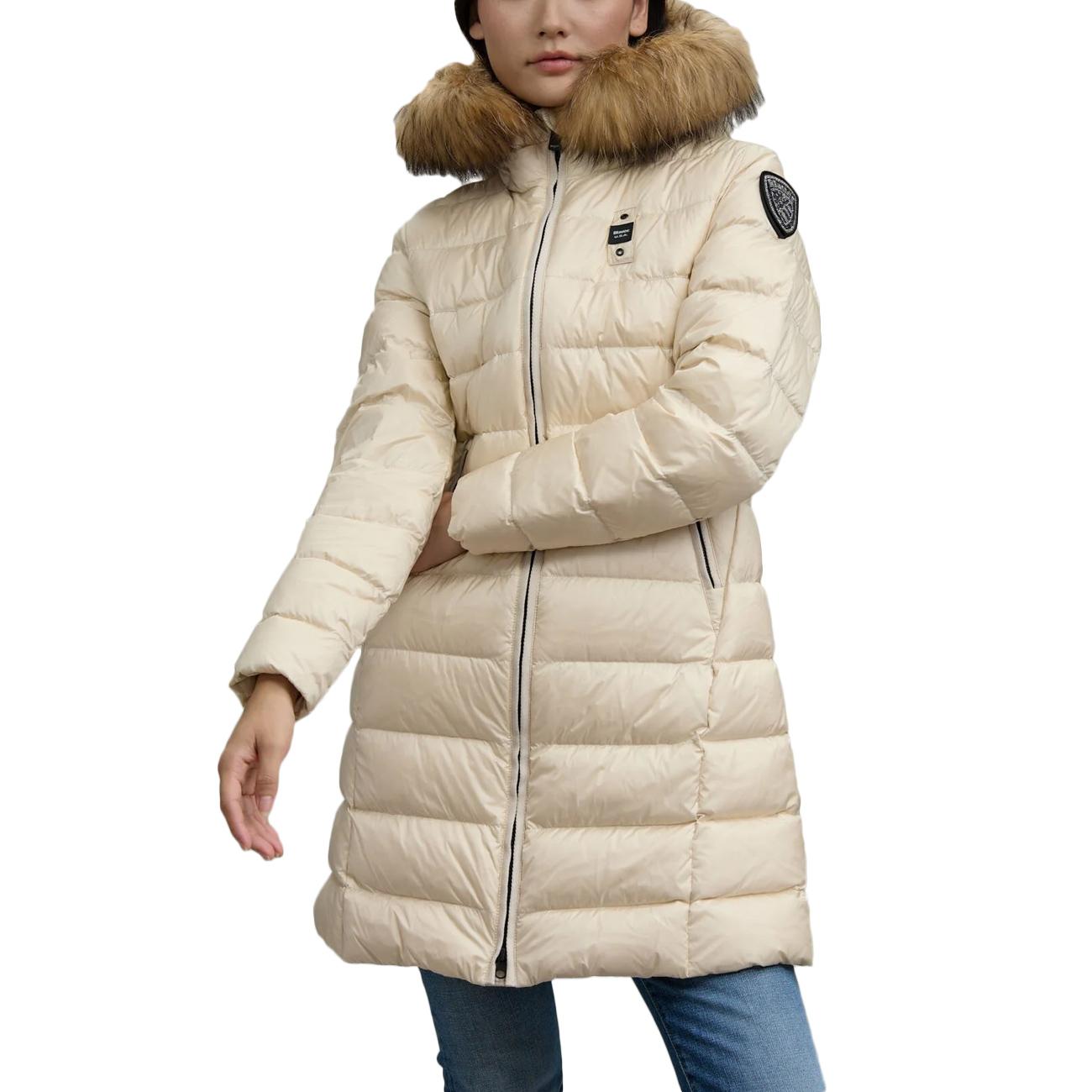 Piumino Lungo Kristen Con Pelliccia 25WBLDK03103-006047 907GG GRIGIO MATTINO BLAUER 