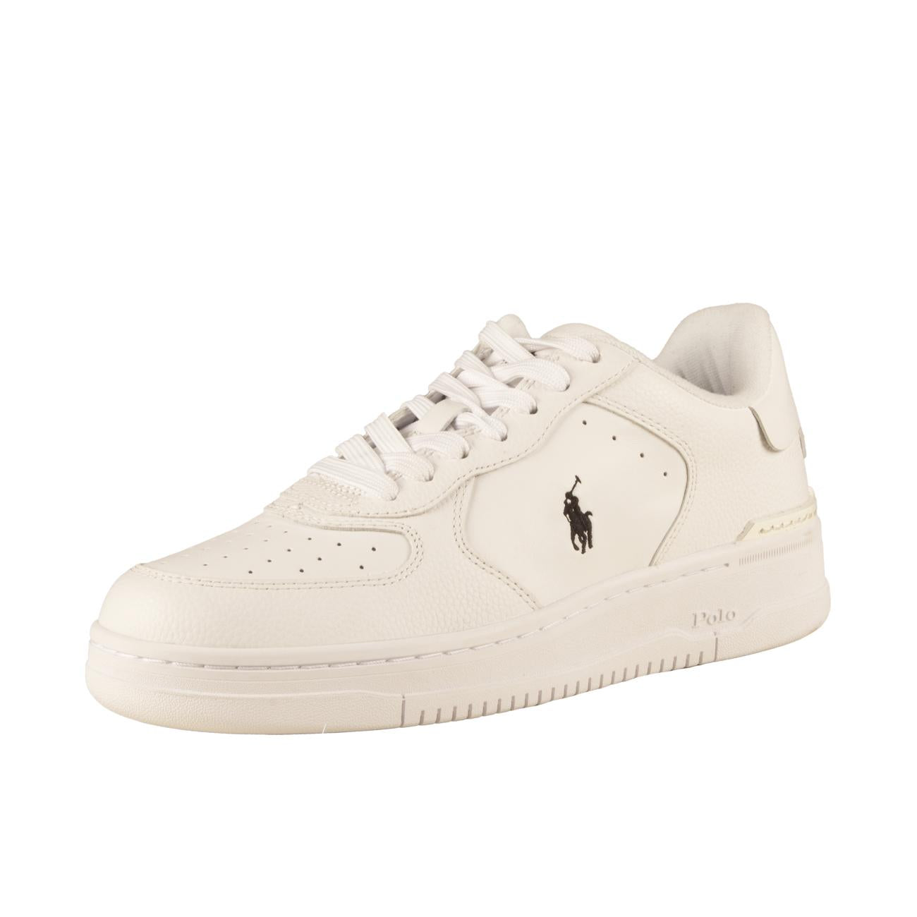 SNEAKER U. COURT MASTERS CRT LOW TOP POLO RALPH LAUREN 809891791 009 WHITE/WHITE/BLACK PP POLO RALPH LAUREN 