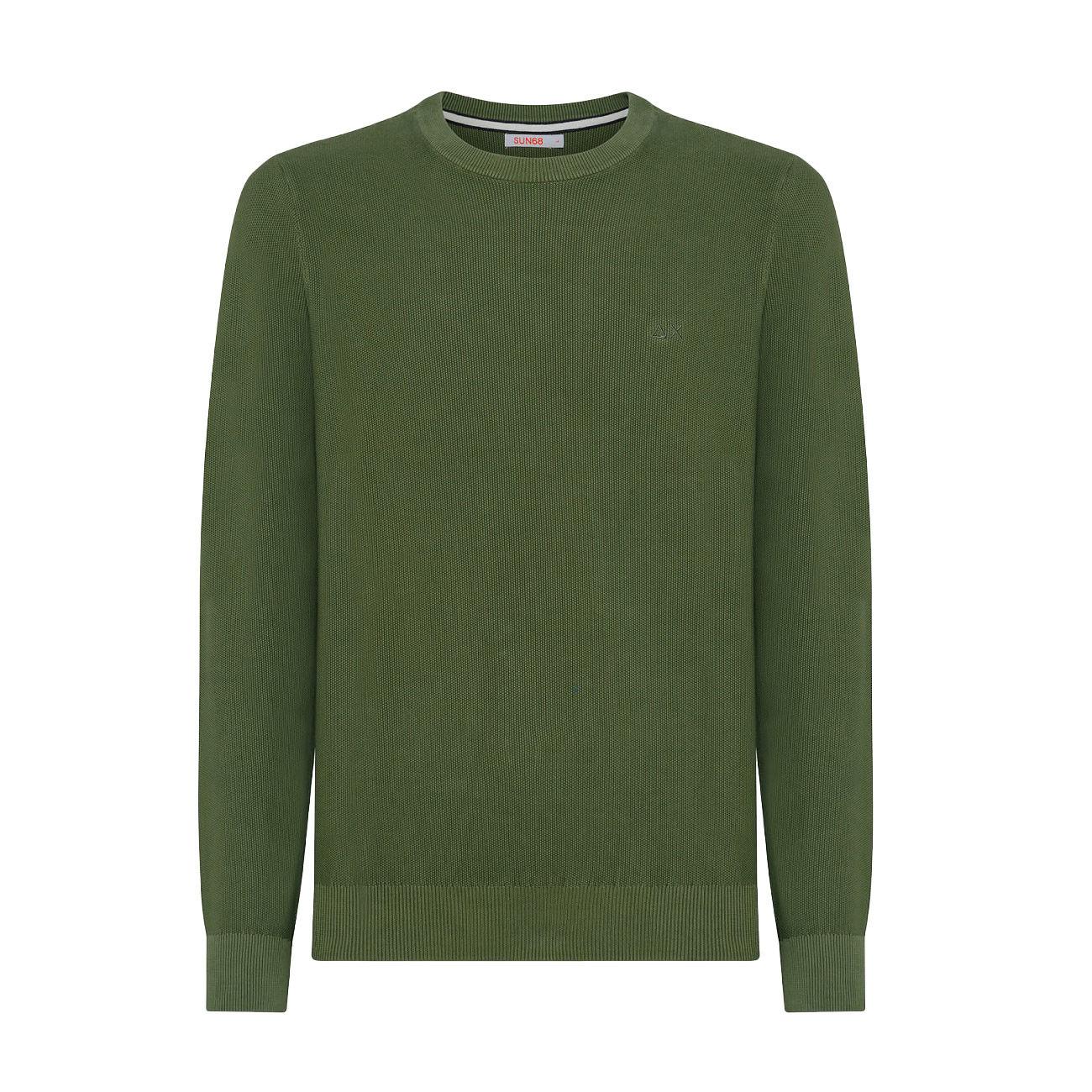 Maglia Round Vintage Uomo Militare K33116 19/MILITARE SUN68 