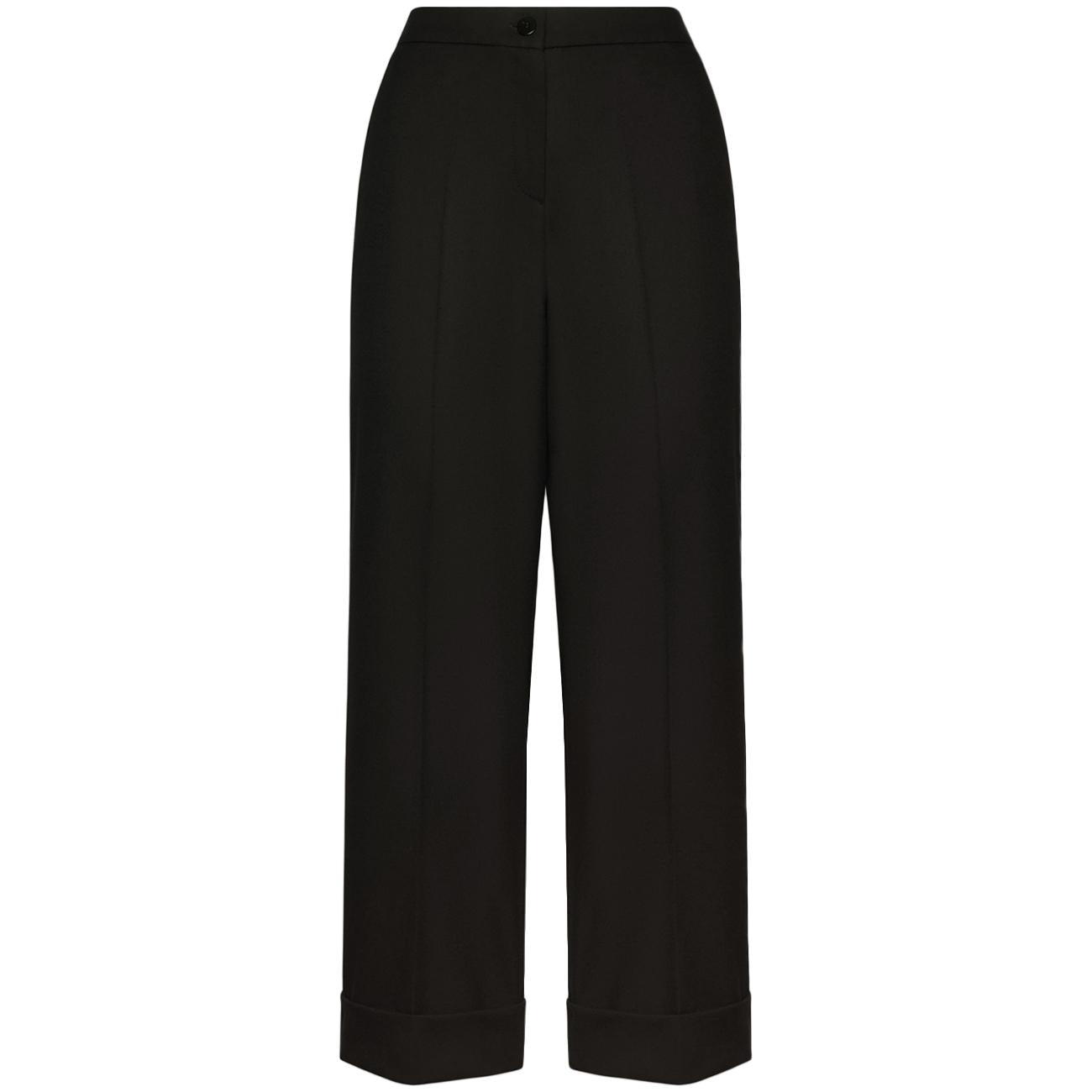 Pantaloni Cropped Con Risvolto P164P000360N 033 NERO ELENA MIRO' 