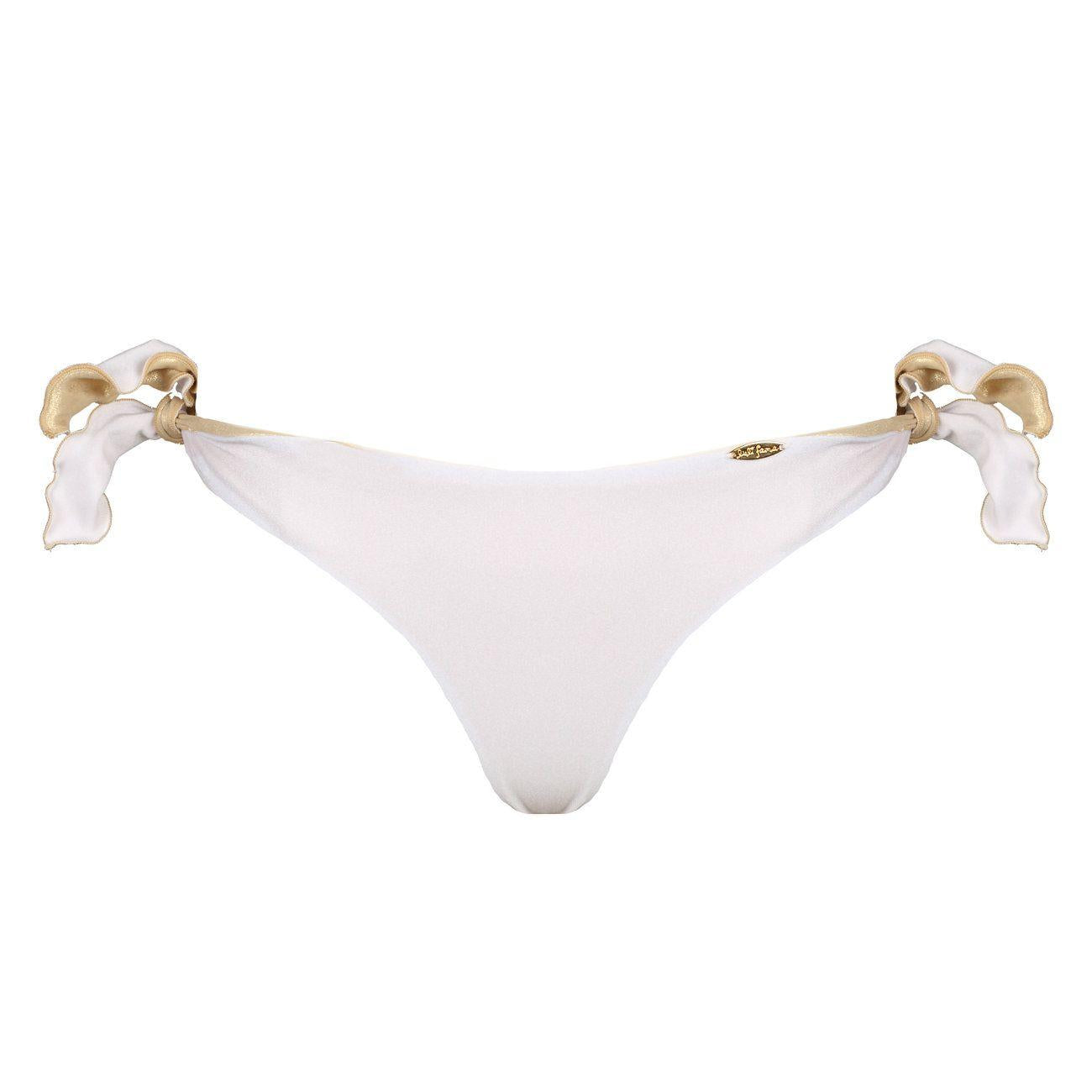 Brasiliana Reversibile Con Rouches Donna White Gold LULI/L176M48 002WHITE/GOLD LULI FAMA 