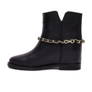 Stivaletti Bassi Con Catena Oro Donna Nero 3646/MALIBU NERO VIA ROMA 15 