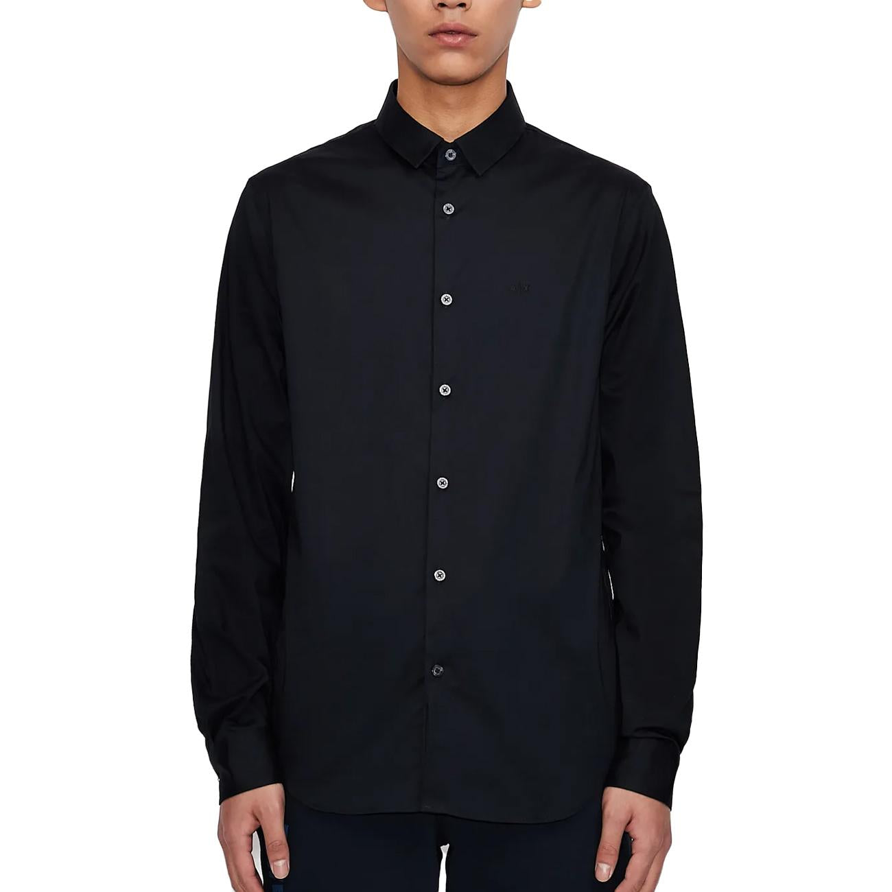 CAMICIA U. COLLO CLASS. COT. STR. SLIM ARMANI A/X 8NZC31ZN28Z 1510 NAVY ARMANI EXCHANGE 