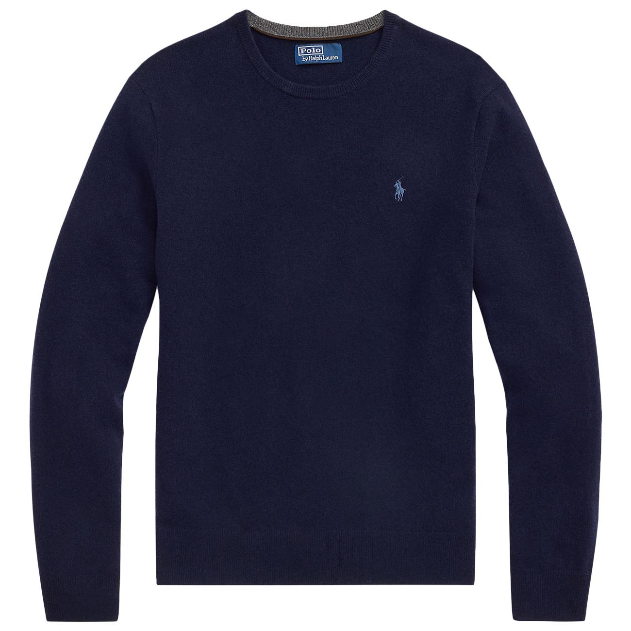 Maglione Girocollo In Lana 710974148 001 HUNTER NAVY POLO RALPH LAUREN 