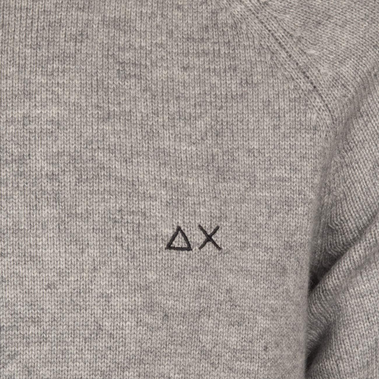 Felpa Solid Color In Misto Lana Uomo Grigio K43137 06 GRIGIO SUN68 