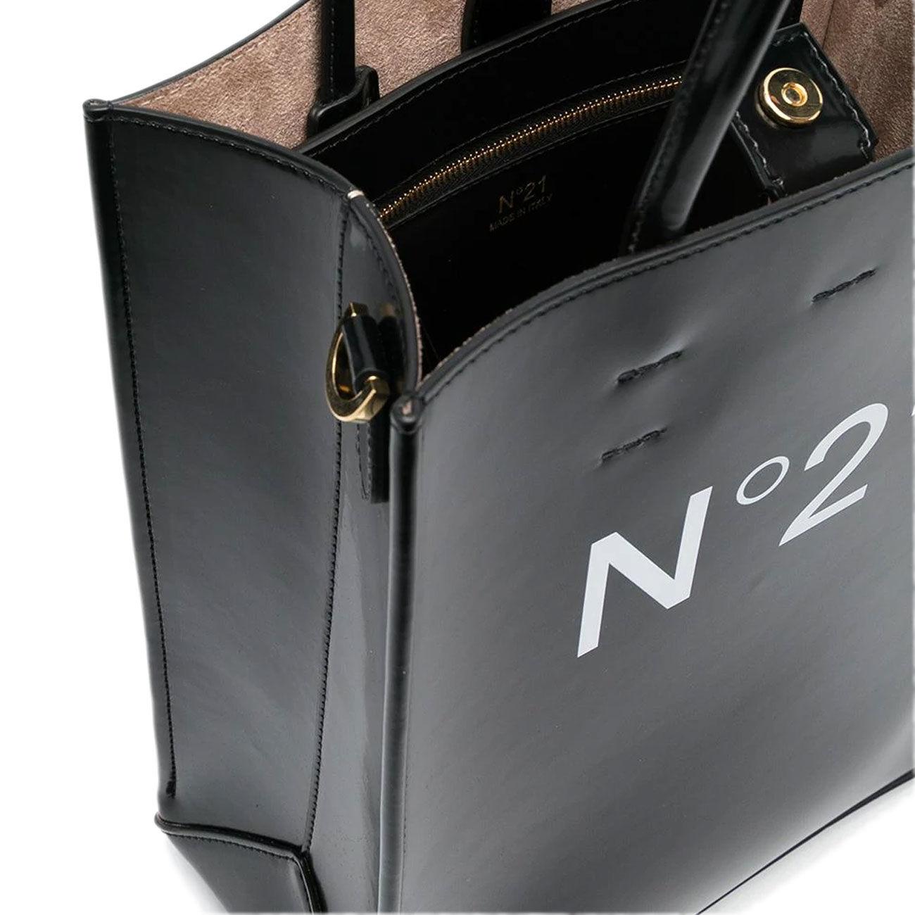 Shopping Bag Piccola In Ecopelle Con Logo Donna Black N21/21EBP0178BX00 N001BLACK N°21 