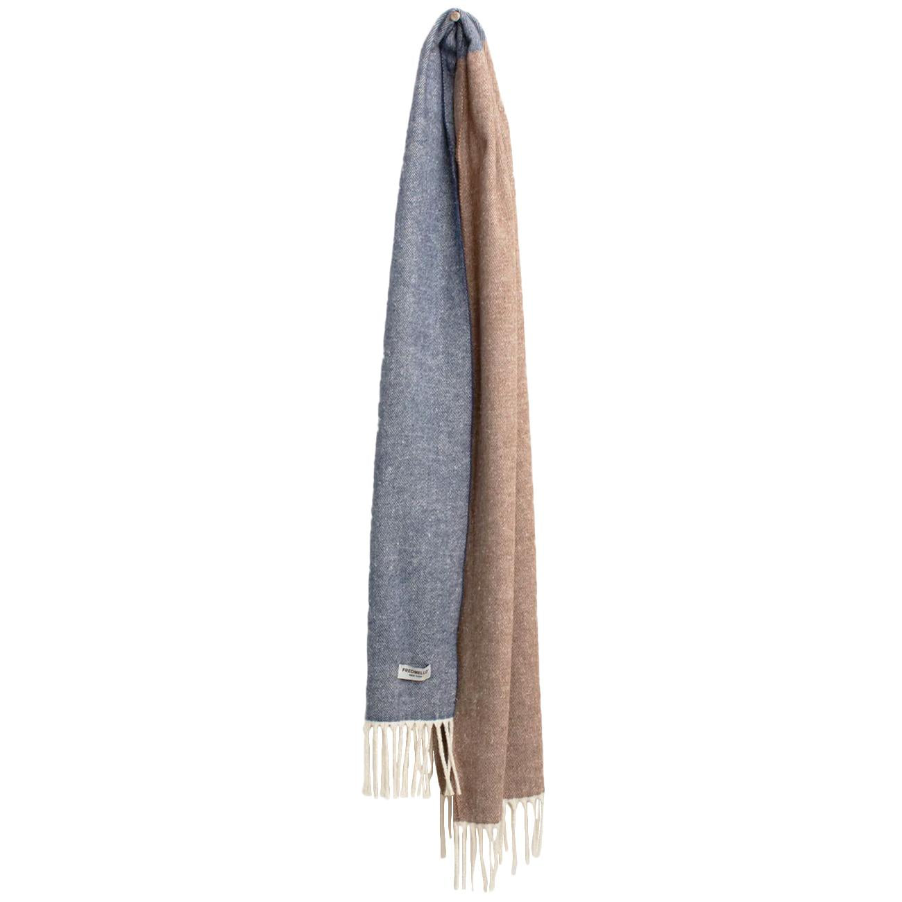 Pashmina Bicolore Con Frange Blu FW2502ZS A0601 BLU FRED MELLO 