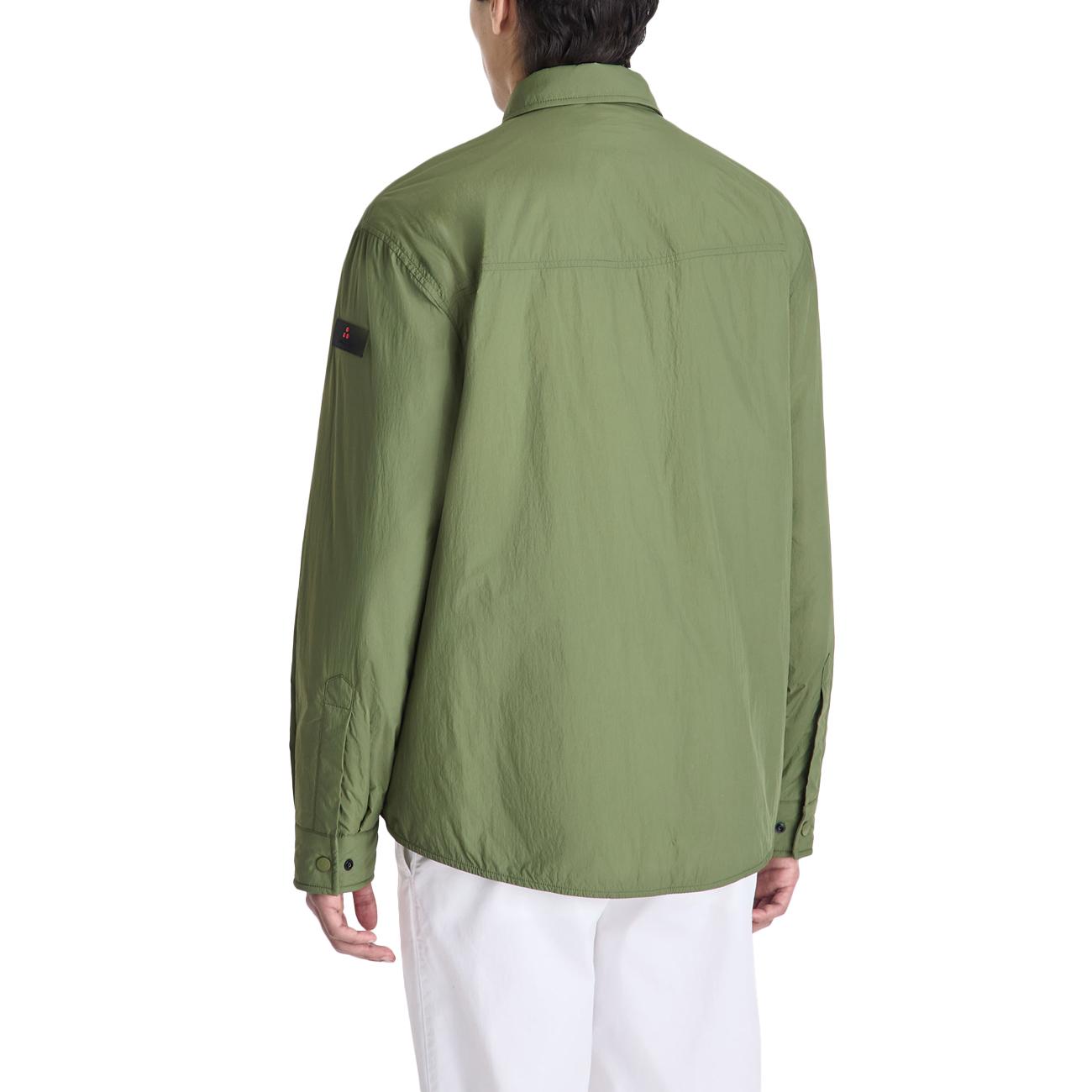 Overshirt Pawan In Tela Di Nylon PEU5787 01181986 471 VERDE MILITARE PEUTEREY 