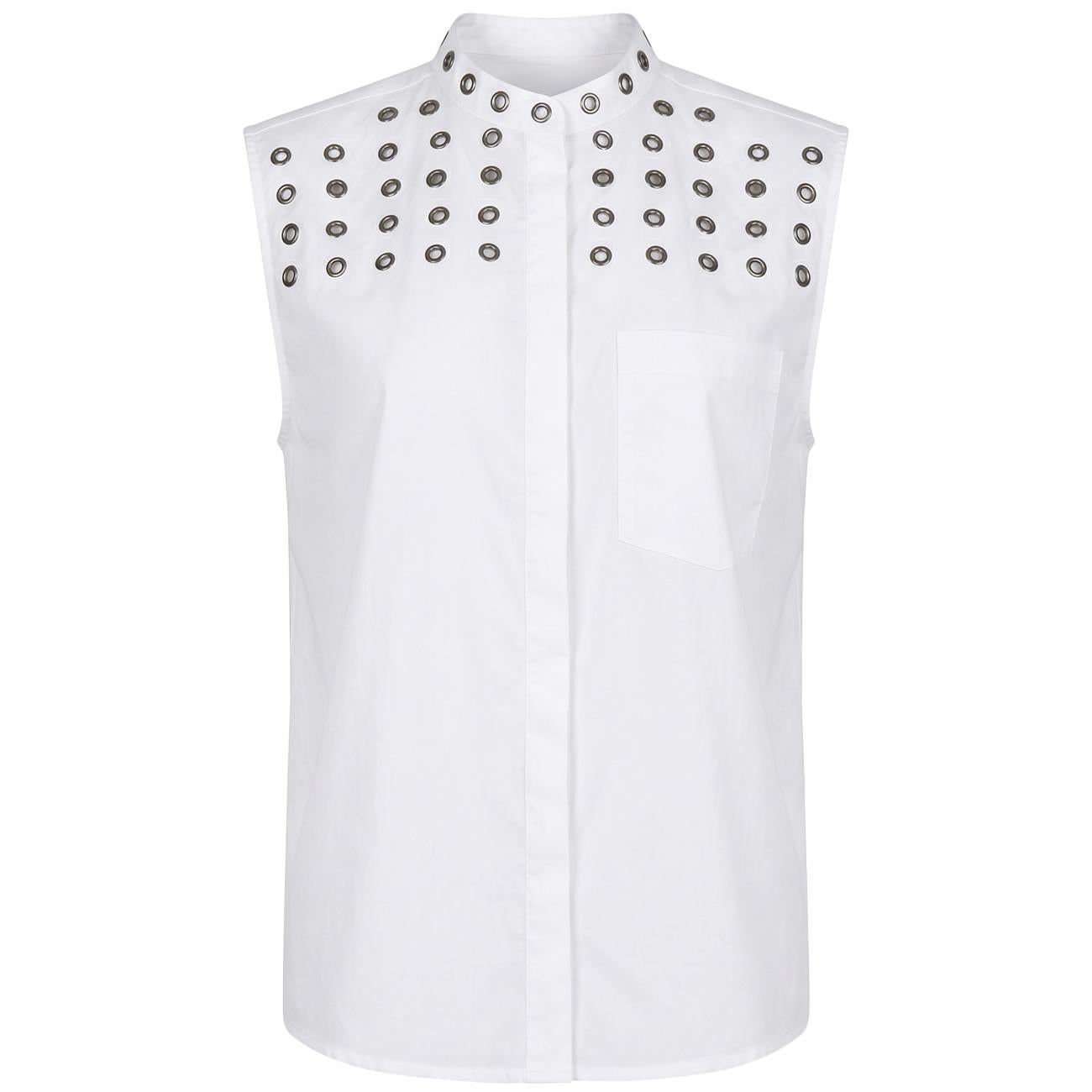 AKEP Camicia Smanicata Con Vele CMKD131129 BIANCO 
