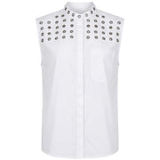 AKEP Camicia Smanicata Con Vele CMKD131129 BIANCO 