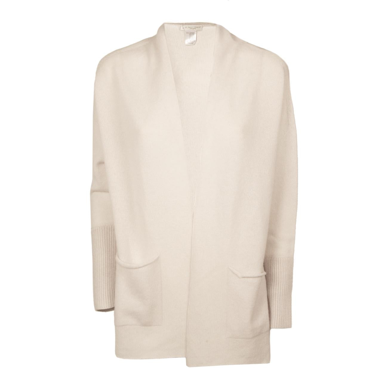 Cardigan Lungo In Cashmere Donna Grigio Chiaro 46741 5368 LIGHT GREY LE TRICOT PERUGIA 