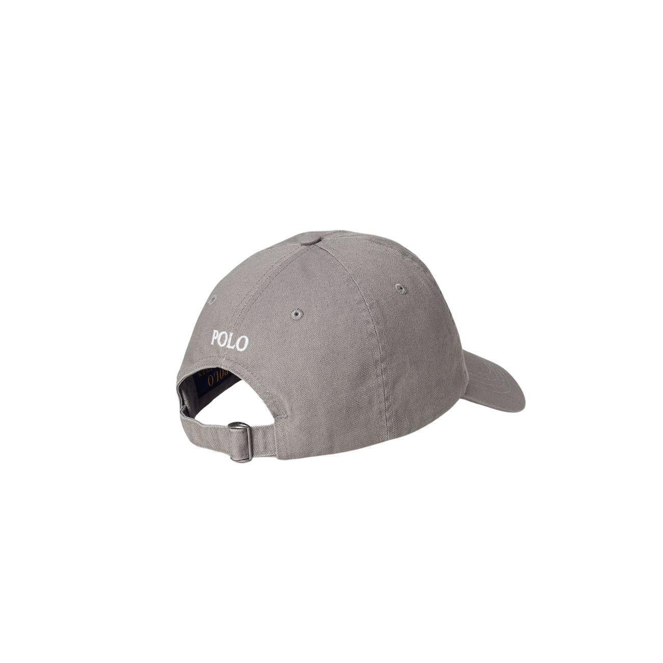 Cappello Chino Baseball Uomo Grigio 710548524 009 PERFECT GREY/WHITE POLO RALPH LAUREN 