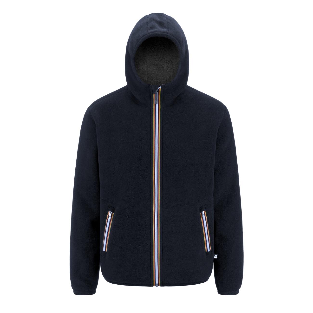 Felpa Jack Sherpa Polar Pile Uomo Blu Grigio K71237W AM0 BLU/GRIGIO K-WAY 