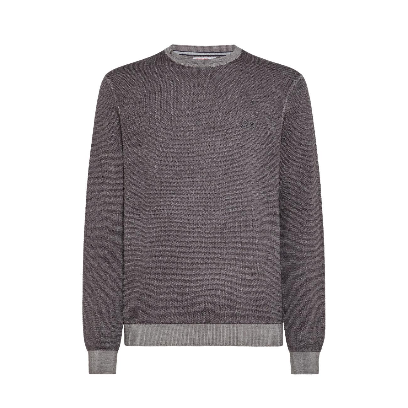 Maglia Round Vintage Uomo Acciaio K43128 91 ACCIAIO SUN68 