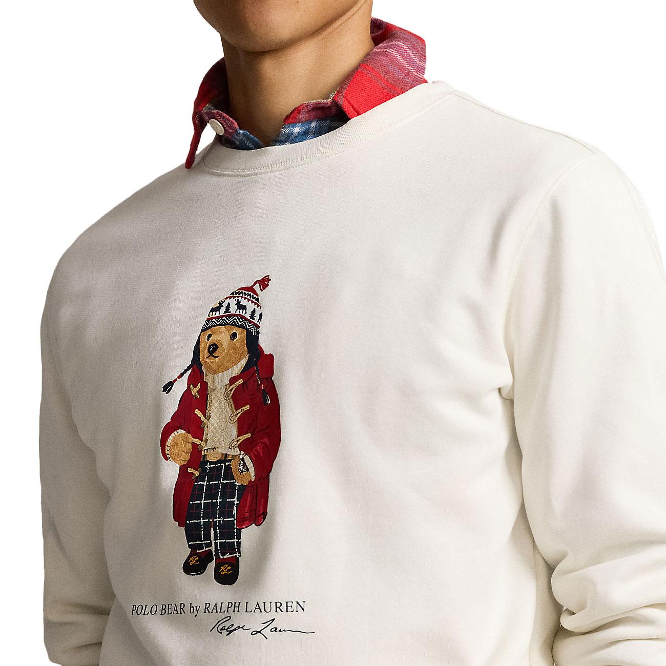 Felpa Girocollo Polo Bear Fleece Uomo Nevis Holiday Bear 710953718 002 F24 NEVIS HOLIDAY BEAR POLO RALPH LAUREN 