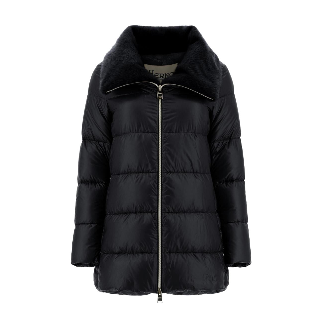 Piumino Asimmetrico Donna Nero PI001536D12017 9300 NERO HERNO 